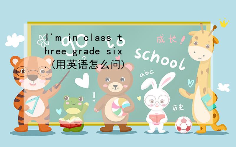 I'm in class three grade six.(用英语怎么问)