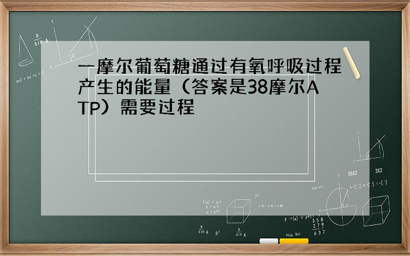 一摩尔葡萄糖通过有氧呼吸过程产生的能量（答案是38摩尔ATP）需要过程