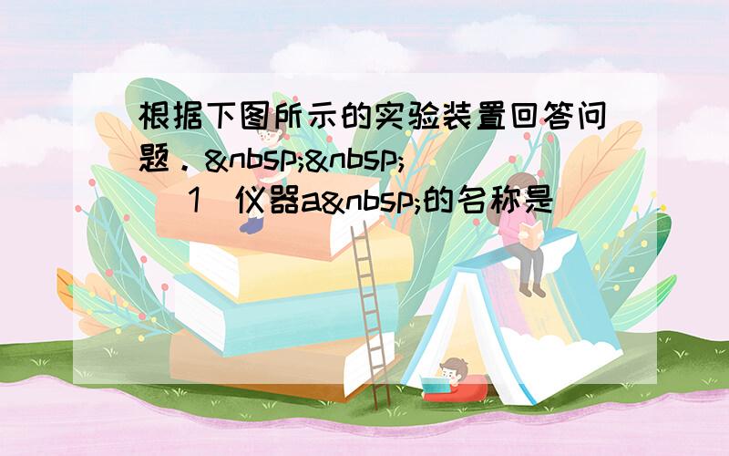 根据下图所示的实验装置回答问题。   （1）仪器a 的名称是___________。