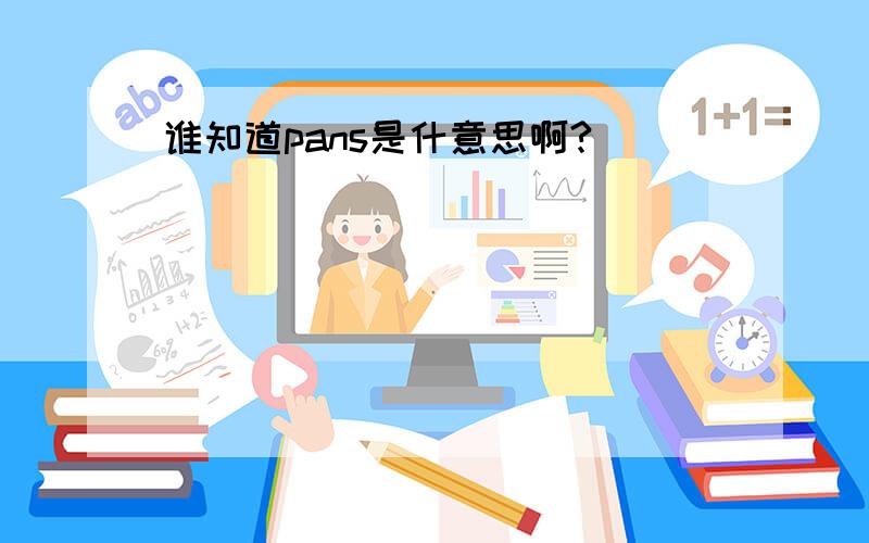 谁知道pans是什意思啊?