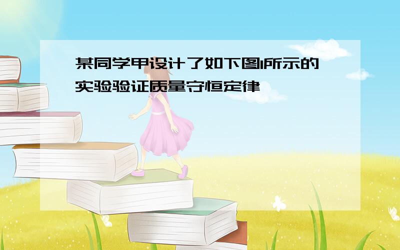 某同学甲设计了如下图1所示的实验验证质量守恒定律