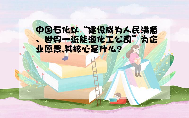 中国石化以“建设成为人民满意、世界一流能源化工公司”为企业愿景,其核心是什么?