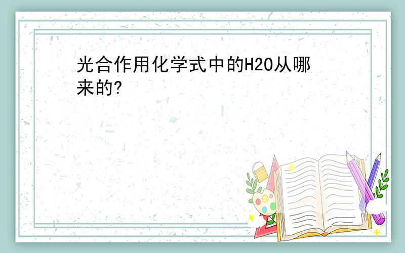 光合作用化学式中的H2O从哪来的?