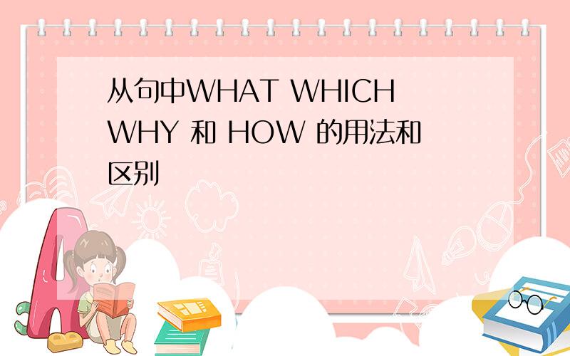 从句中WHAT WHICH WHY 和 HOW 的用法和区别