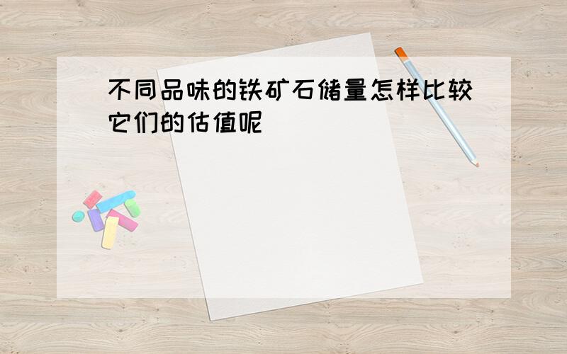 不同品味的铁矿石储量怎样比较它们的估值呢