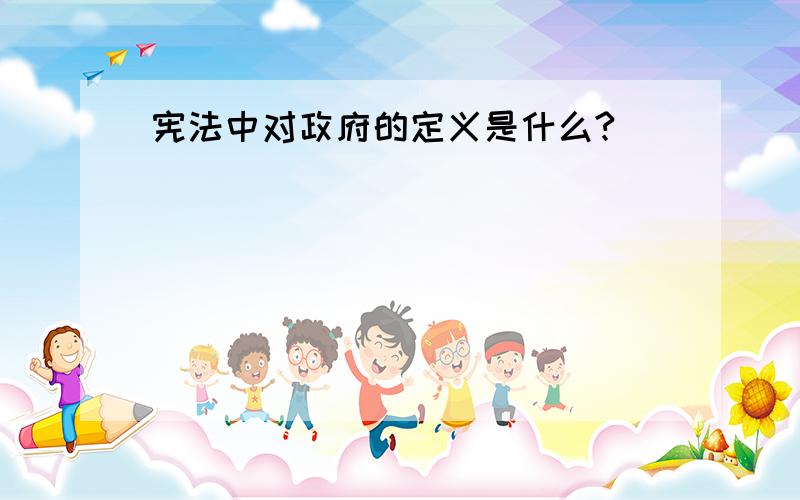 宪法中对政府的定义是什么?