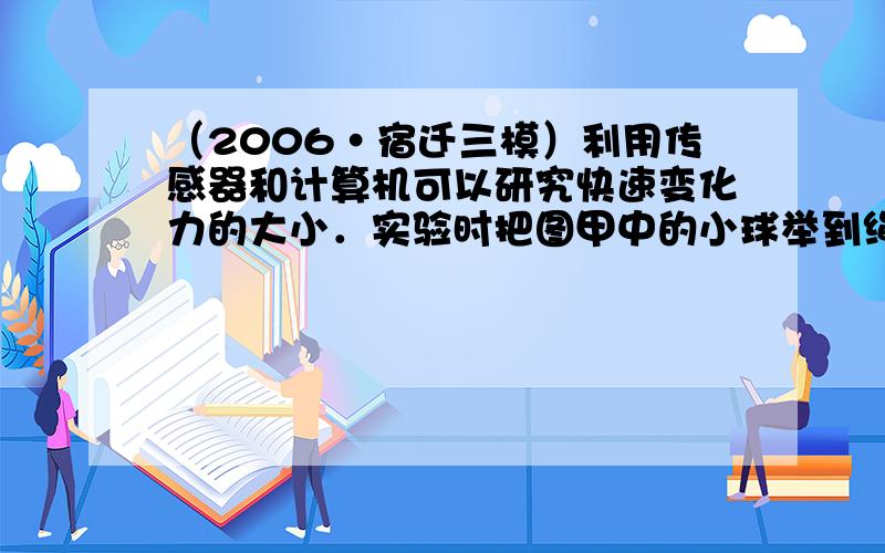 （2006•宿迁三模）利用传感器和计算机可以研究快速变化力的大小．实验时把图甲中的小球举到绳子的悬点O处，然后让小球自由