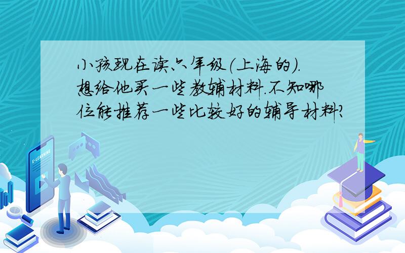 小孩现在读六年级（上海的）.想给他买一些教辅材料.不知哪位能推荐一些比较好的辅导材料?