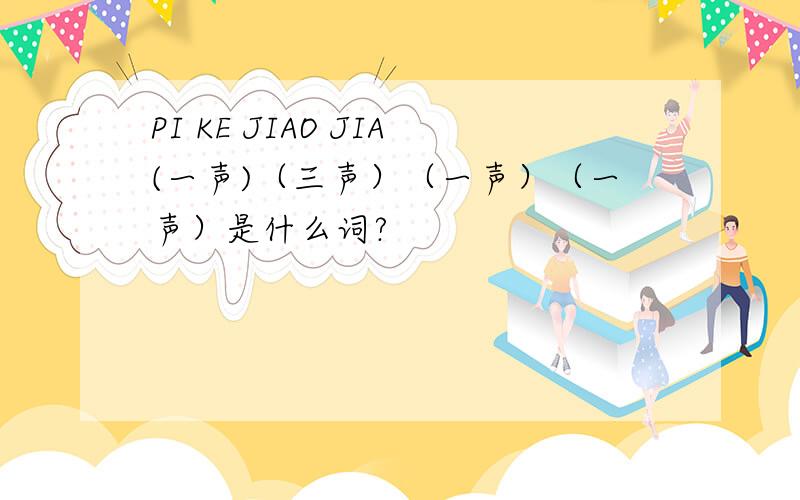 PI KE JIAO JIA(一声)（三声）（一声）（一声）是什么词?