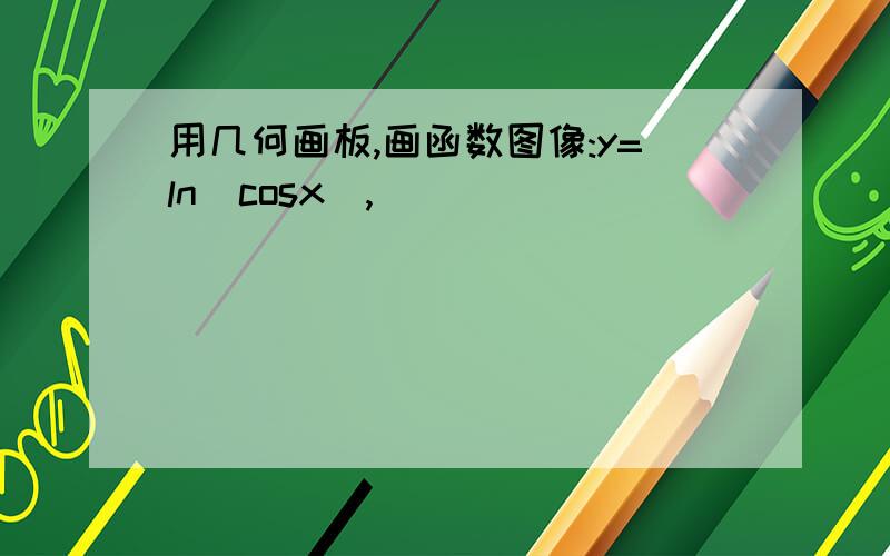 用几何画板,画函数图像:y=ln(cosx),