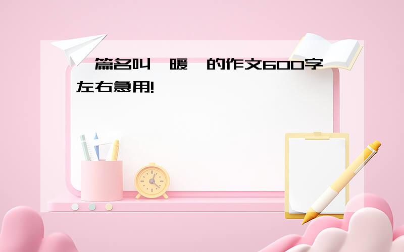 一篇名叫《暖》的作文600字左右急用!