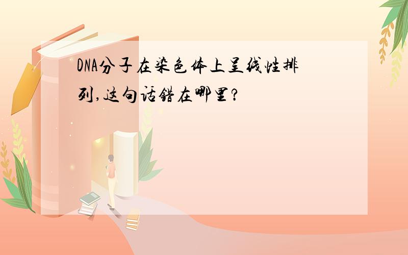 DNA分子在染色体上呈线性排列,这句话错在哪里?