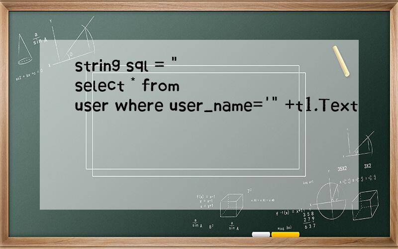 string sql = 