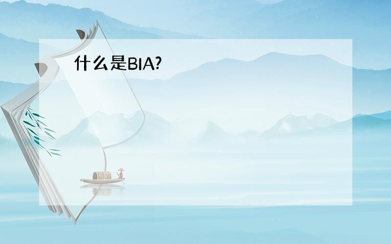 什么是BIA?