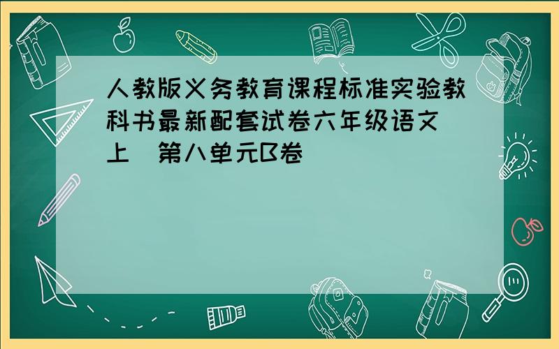 人教版义务教育课程标准实验教科书最新配套试卷六年级语文（上）第八单元B卷