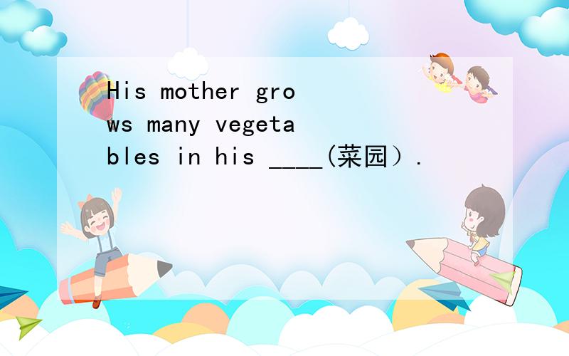 His mother grows many vegetables in his ____(菜园）.