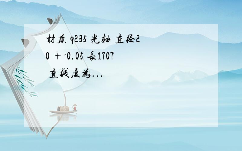 材质 q235 光轴 直径20 +-0.05 长1707 直线度为...