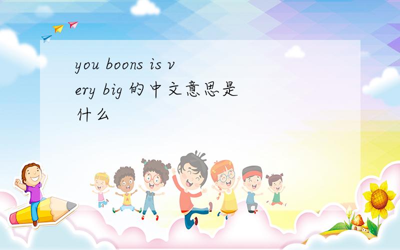 you boons is very big 的中文意思是什么