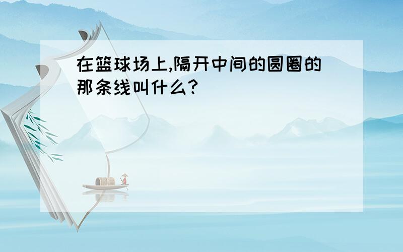 在篮球场上,隔开中间的圆圈的那条线叫什么?