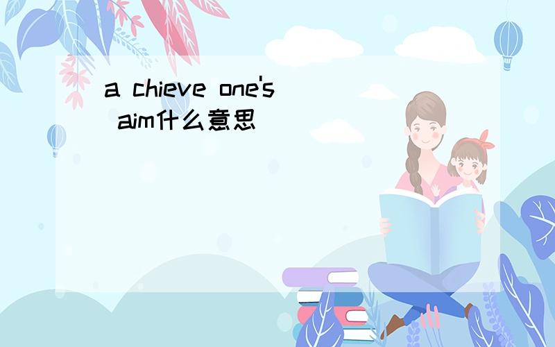 a chieve one's aim什么意思