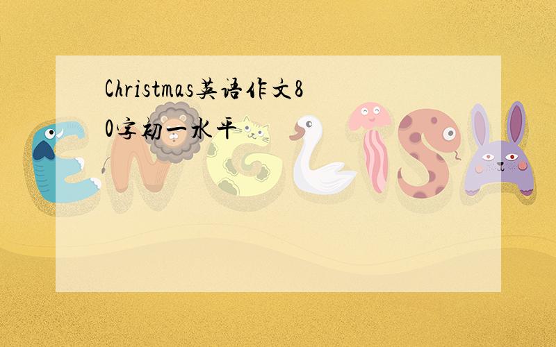 Christmas英语作文80字初一水平