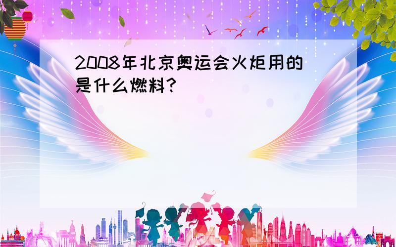 2008年北京奥运会火炬用的是什么燃料?