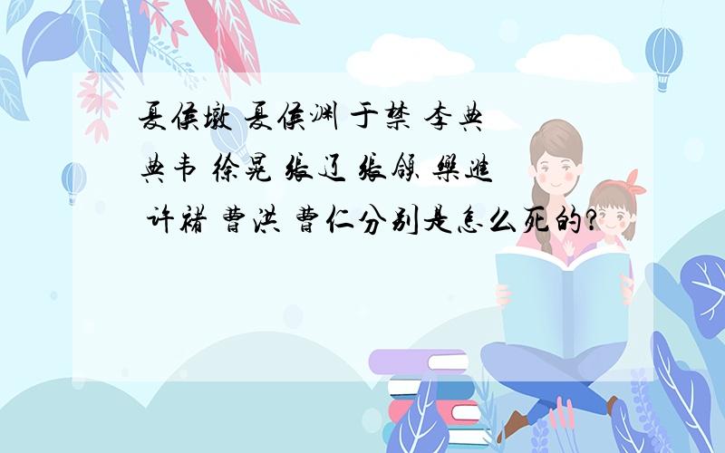 夏侯墩 夏侯渊 于禁 李典 典韦 徐晃 张辽 张颌 乐进 许褚 曹洪 曹仁分别是怎么死的?