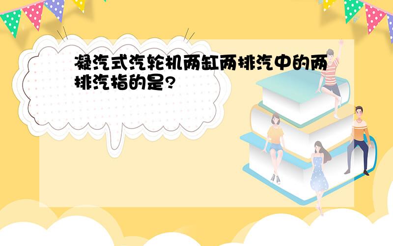 凝汽式汽轮机两缸两排汽中的两排汽指的是?