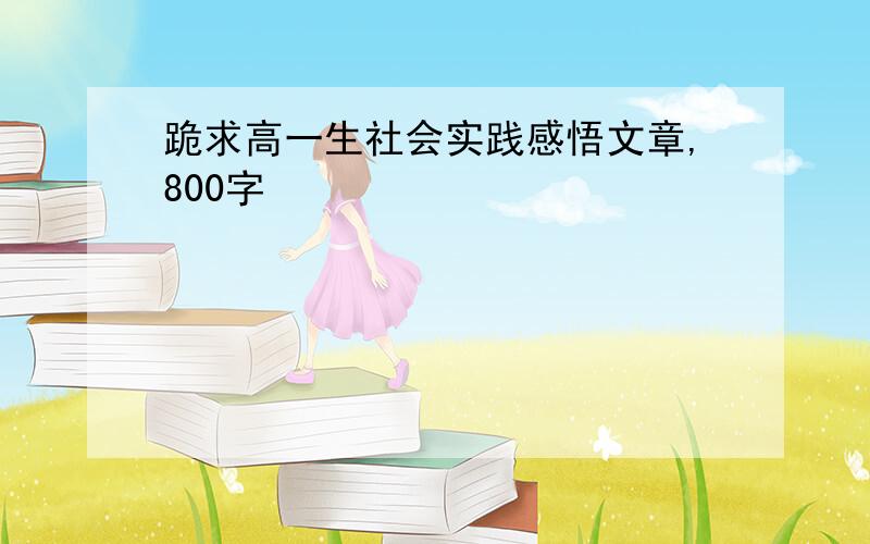 跪求高一生社会实践感悟文章,800字