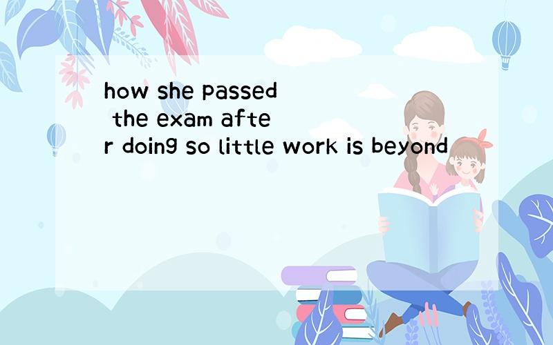 how she passed the exam after doing so little work is beyond