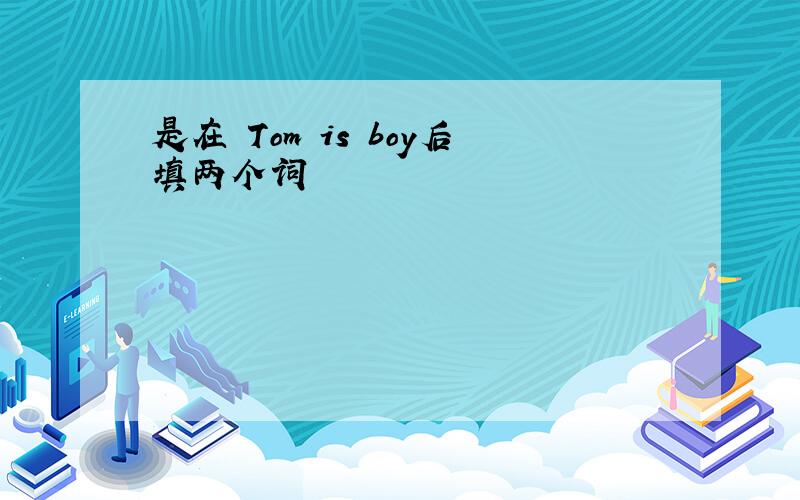 是在 Tom is boy后填两个词