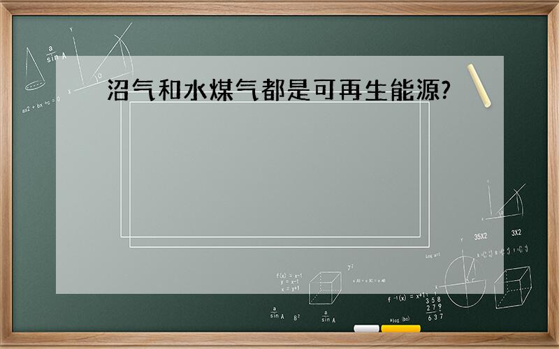 沼气和水煤气都是可再生能源?