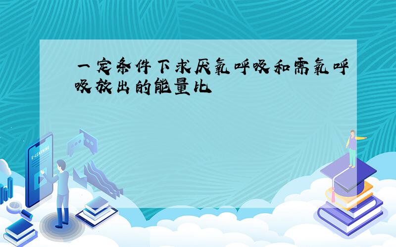 一定条件下求厌氧呼吸和需氧呼吸放出的能量比