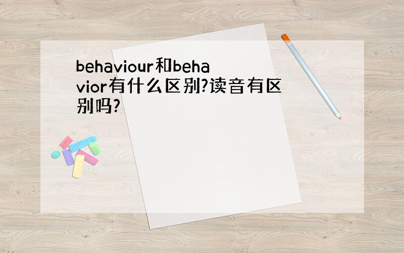 behaviour和behavior有什么区别?读音有区别吗?