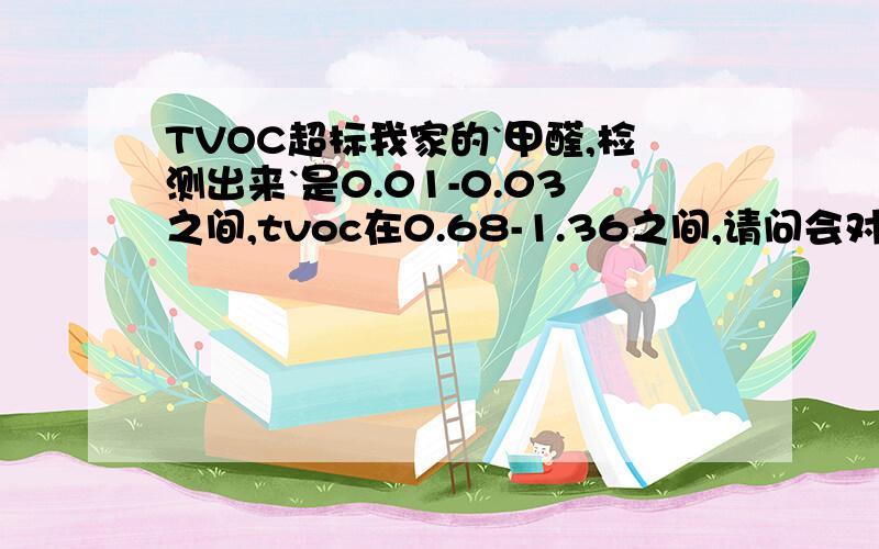 TVOC超标我家的`甲醛,检测出来`是0.01-0.03之间,tvoc在0.68-1.36之间,请问会对婴幼儿有影响吗?