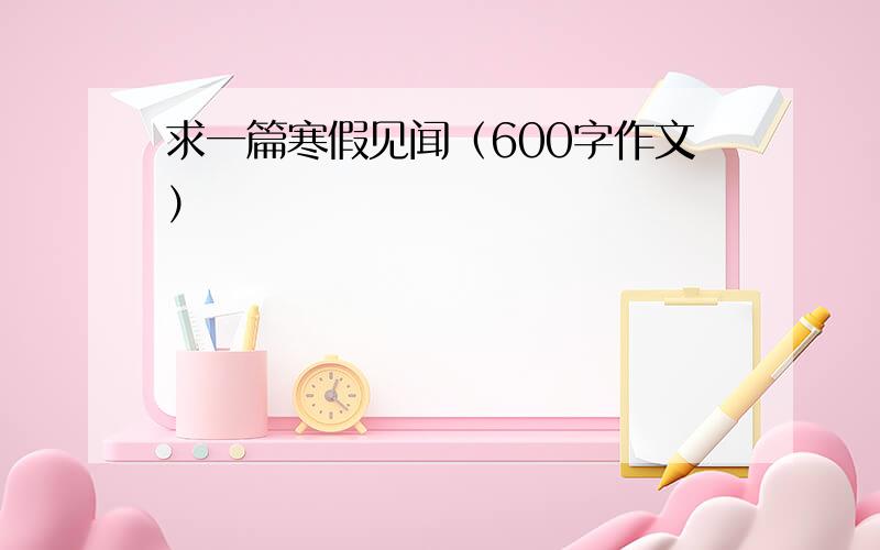 求一篇寒假见闻（600字作文）