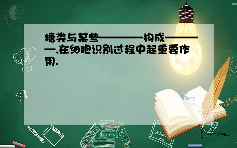 糖类与某些————构成————,在细胞识别过程中起重要作用.