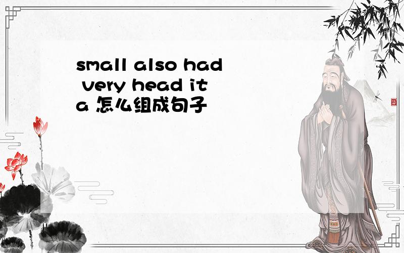 small also had very head it a 怎么组成句子