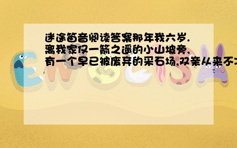 迷途笛音阅读答案那年我六岁.离我家仅一箭之遥的小山坡旁,有一个早已被废弃的采石场,双亲从来不准我去那儿,其实那儿风景十分