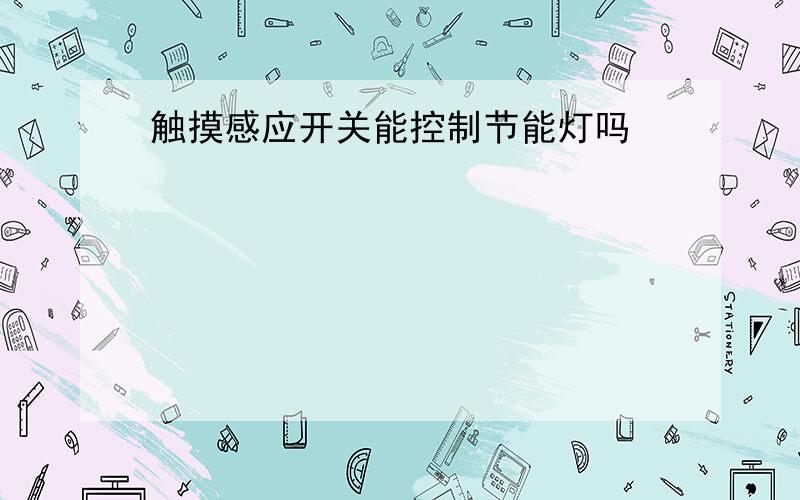 触摸感应开关能控制节能灯吗