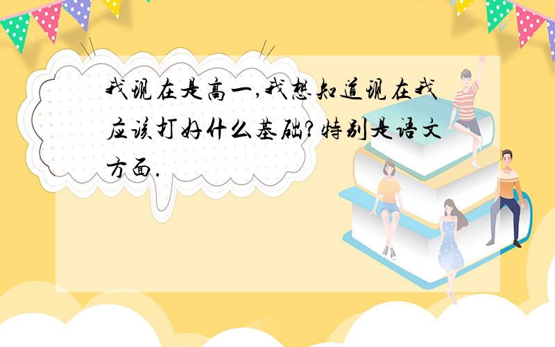 我现在是高一,我想知道现在我应该打好什么基础?特别是语文方面.