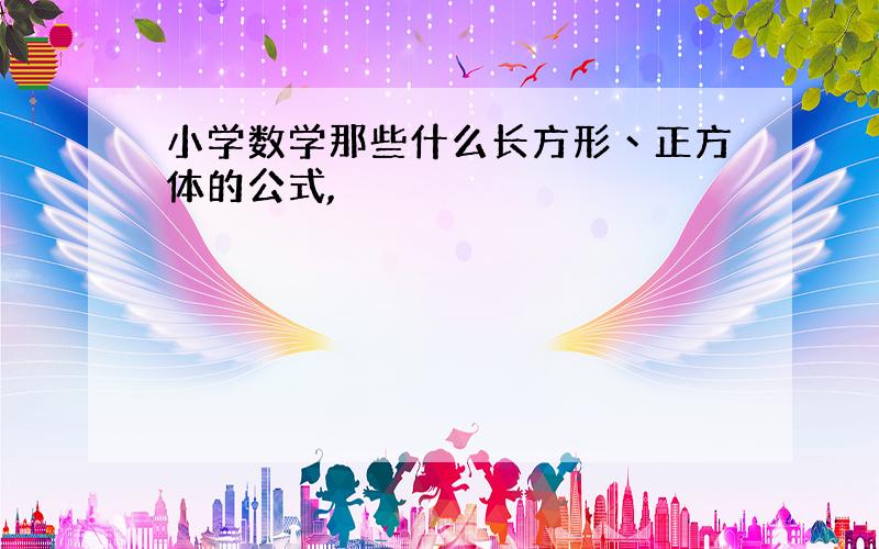 小学数学那些什么长方形丶正方体的公式,