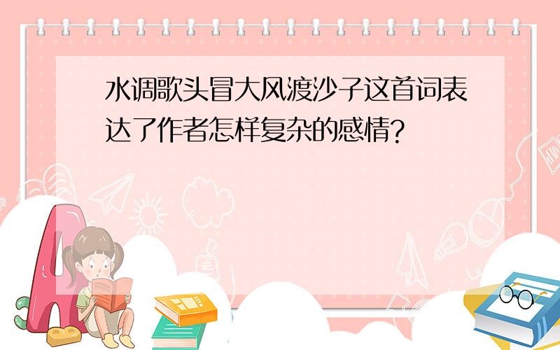 水调歌头冒大风渡沙子这首词表达了作者怎样复杂的感情?