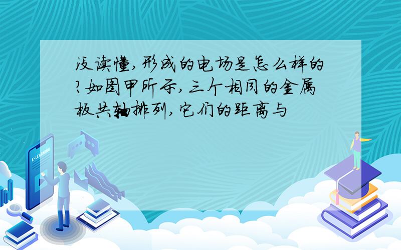 没读懂,形成的电场是怎么样的?如图甲所示,三个相同的金属板共轴排列,它们的距离与