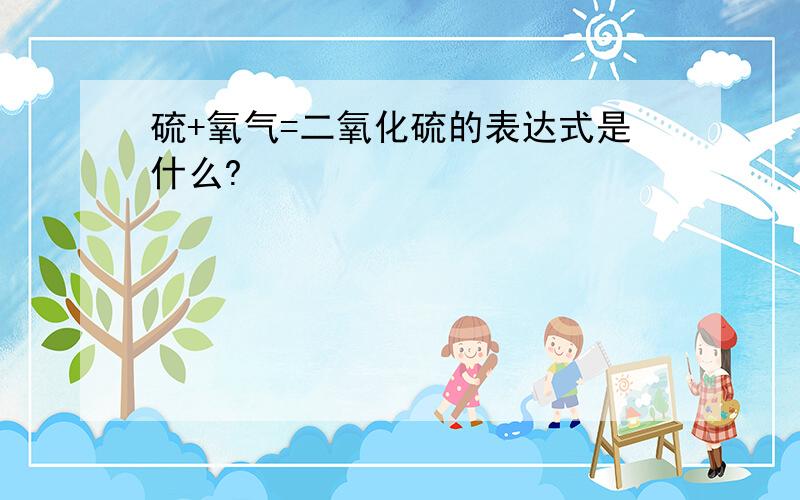 硫+氧气=二氧化硫的表达式是什么?