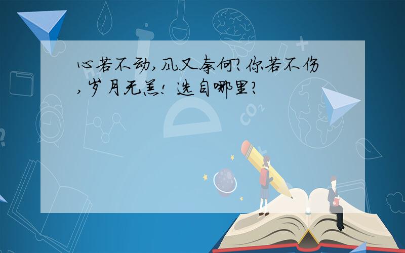 心若不动,风又奈何?你若不伤,岁月无恙! 选自哪里?