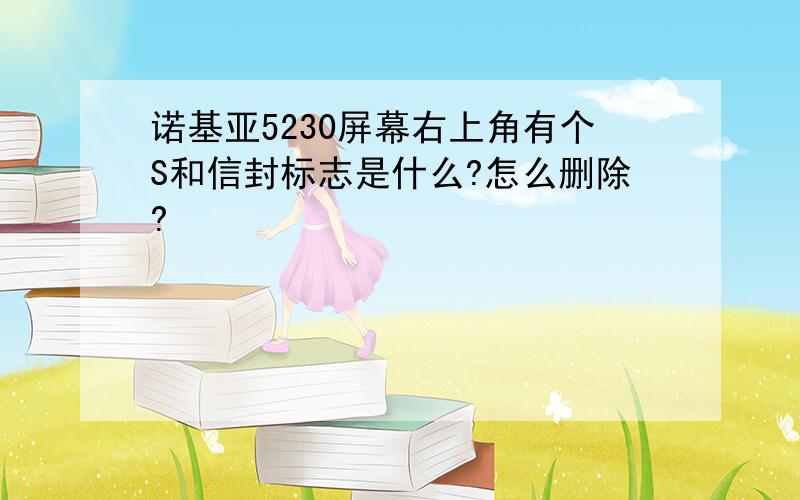 诺基亚5230屏幕右上角有个S和信封标志是什么?怎么删除?