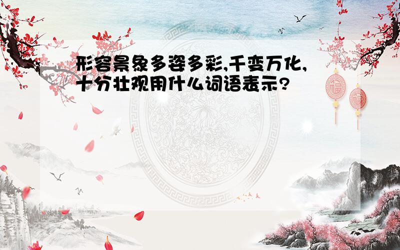 形容景象多姿多彩,千变万化,十分壮观用什么词语表示?