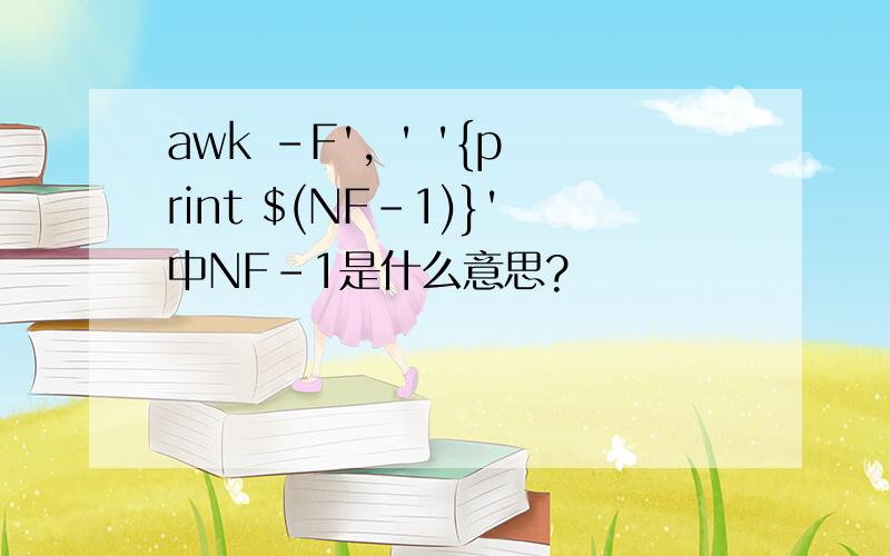 awk -F', ' '{print $(NF-1)}'中NF-1是什么意思?