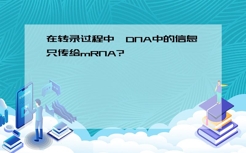 在转录过程中,DNA中的信息只传给mRNA?